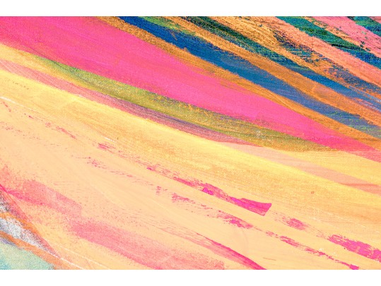 Unsigned Abstract Acrylic On Canvas