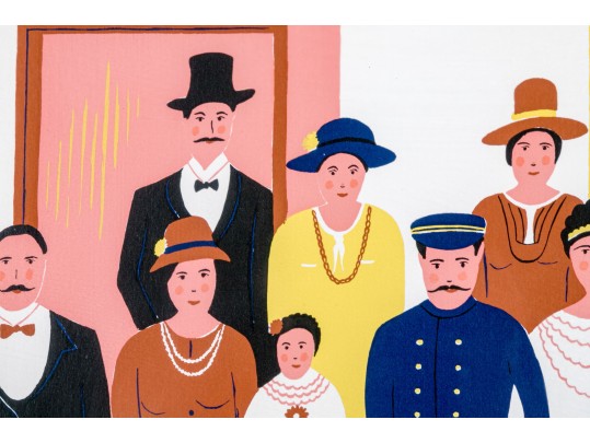 After Francois Fanch Ledan Wedding Family Portrait Artist Proof