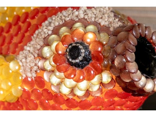 Decorative Mixed Media Marine Sculpture With Fish, Made In Thailand