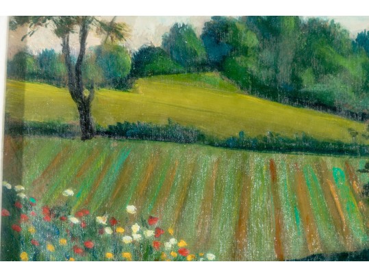 Signed Oil On Mason Board Landscape