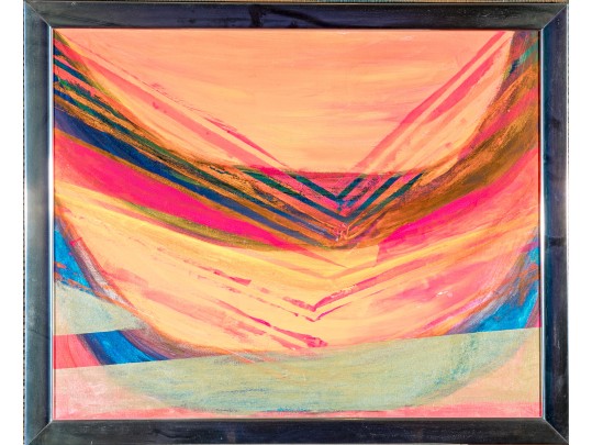 Unsigned Abstract Acrylic On Canvas