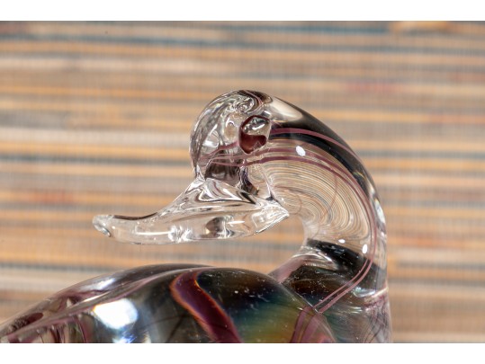 Two Fabulously Crafted Crystal Models Of A Bird And Seabird