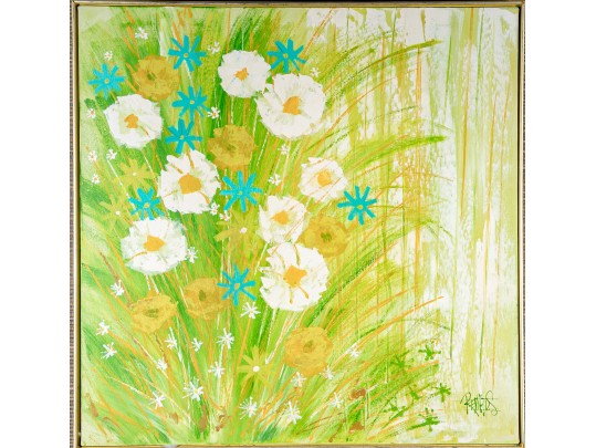 Lee Reynolds - Vanguard Studios Mid Century Over-Sized Floral Painting
