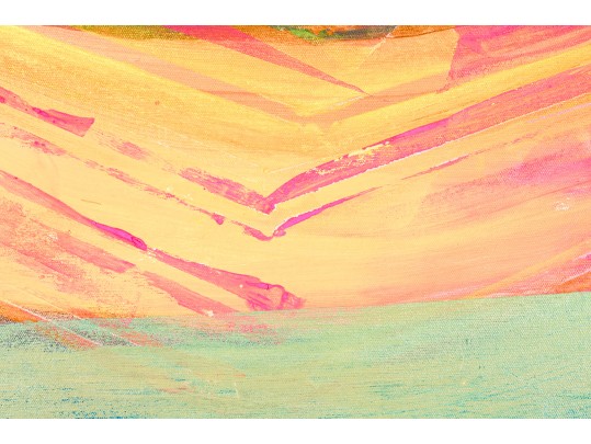 Unsigned Abstract Acrylic On Canvas