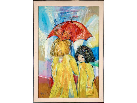 Edith Ferullo (Am. 1928-2008) Oil On Board