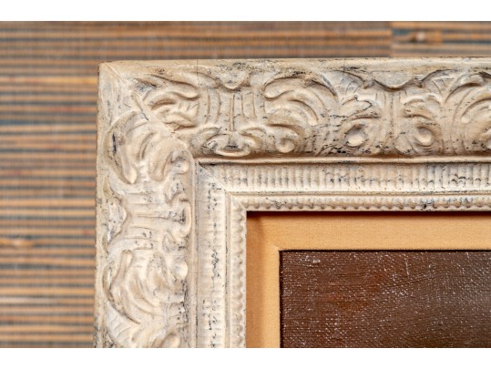 Over-Sized Oil On Linen Framed Portrait Of Women & Children