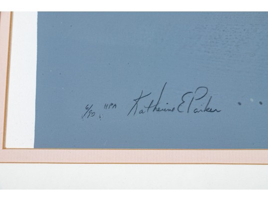 Katherine E. Parker (Am. 1949 - 2004) Serigraph Art Deco Woman