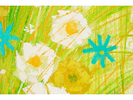 Lee Reynolds - Vanguard Studios Mid Century Over-Sized Floral Painting