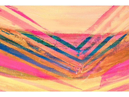 Unsigned Abstract Acrylic On Canvas