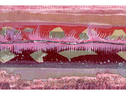 Patrick McNurney, (Am. B. 1950) Abstract Landscape Mixed Media 