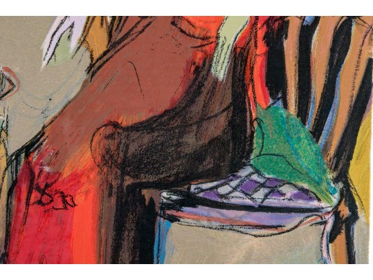 Isaac Maimon (Israeli, B. 1951) Signed Artist Proof Woman In Red