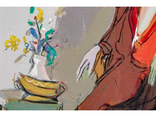 Isaac Maimon (Israeli, B. 1951) Signed Artist Proof Woman In Red