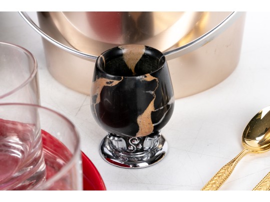 Group Of Fun Mid Century Barware & Table Top Entertaining