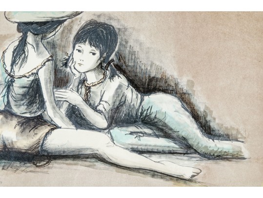 Signed Limited Edition Print Of Two Grils