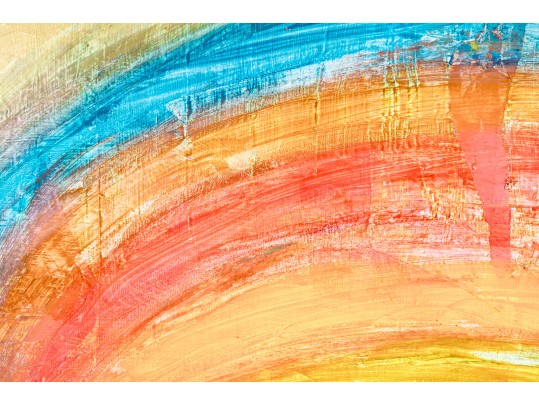 Signed Mixed Media Abstract On Canvas