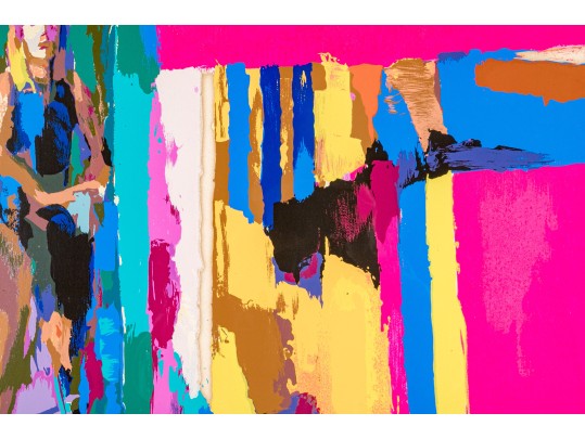 Nicola Simbari (Italian 1927 - 2012) Signed & Numbered Serigraph Artist Proof Girl In Pink Dress