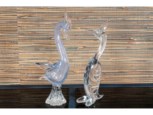 Delightful Handblown Crystal Models Of Seabirds