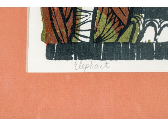 David Weidman (Am. 1921-2014) Limited Edition Elephant Lithograph