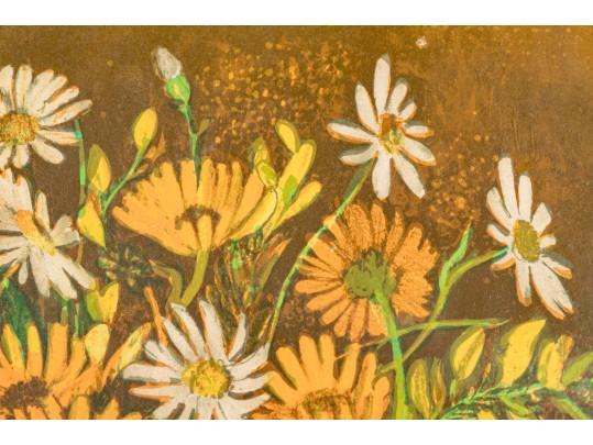 Pencil Signed Vintage Floral Still Life Artist Proof