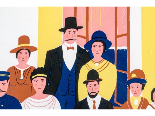 After Francois Fanch Ledan Wedding Family Portrait Artist Proof