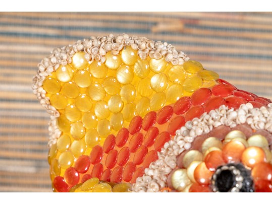 Decorative Mixed Media Marine Sculpture With Fish, Made In Thailand