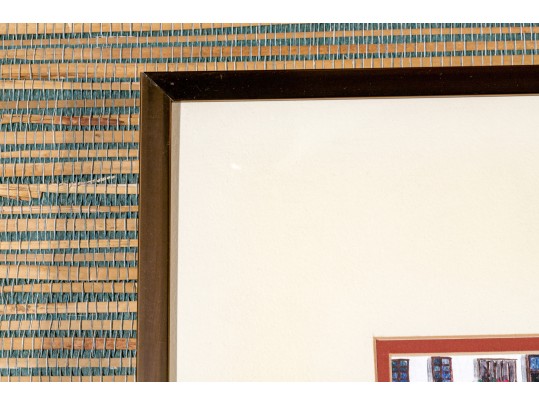 Vivienne Lee (Chinese/American, 20th Century) 1980s Watercolor And Gouache Painting Of Roof Tops