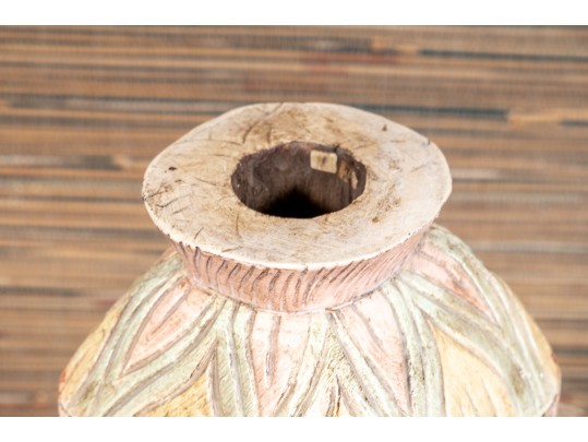 Impressive East Asian Figural Carved Architectural Sculpture