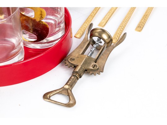 Group Of Fun Mid Century Barware & Table Top Entertaining