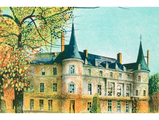 Claude Grosperrin (French, 1936-1977)  Pencil Signed Artist Proof Of A Chateau