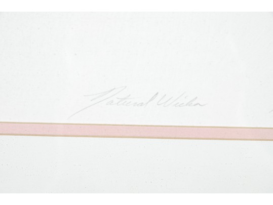 Katherine E. Parker (Am. 1949 - 2004) Pair Of Signed & Numbered Wicker Chair Lithographs