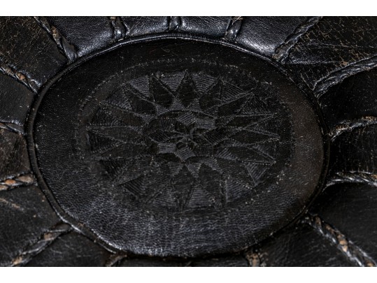 Fabulous Decorative Leather Upholstered Poof Ottoman