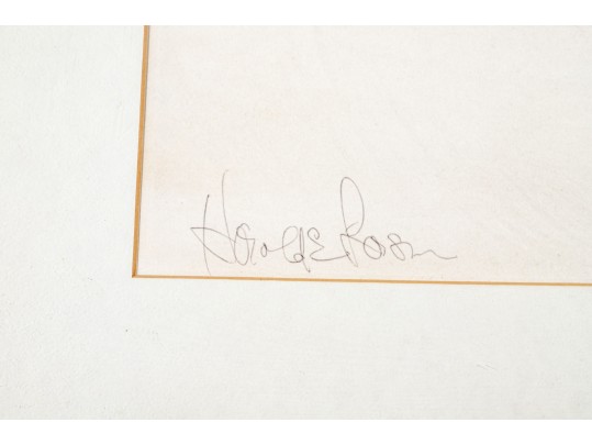 Harold E. Larsen (American, B. 1935) Mixed Media On Paper, Abstract