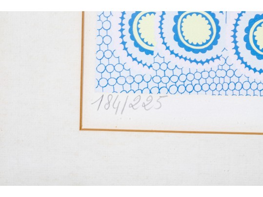 Daniele Akmen (Monaco, B. 1945) Signed Numbered Serigraph Girls With Doll & Basket