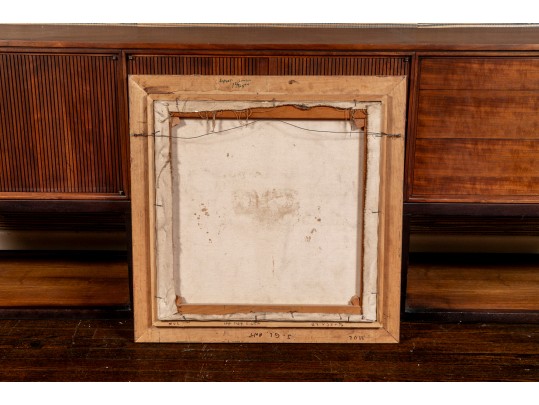 Rosina Lyford (British, 1936-) Woman With Hat & Flowers Oil On Canvas