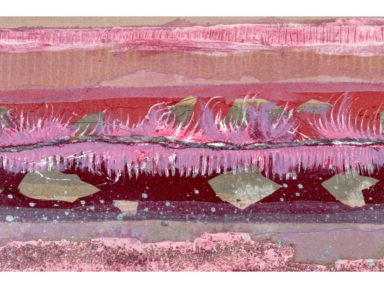 Patrick McNurney, (Am. B. 1950) Abstract Landscape Mixed Media 