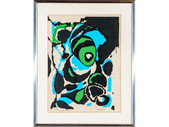 Rosado Signed And Numbered Limited Edition Abstract Lithograph Titled 