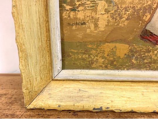 Edith Ferullo (Am. 1928-2008) OIl On Board Girl With Vase Of Flowers