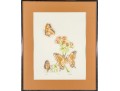 Lawrence Lerfald (Am. B. 1938) Set Of 4 Framed Etchings With Aquatics & Butterflies