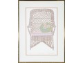 Katherine E. Parker (Am. 1949 - 2004) Pair Of Signed & Numbered Wicker Chair Lithographs