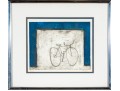Peter Barger (Am. B. 1947) Signed & Numbered Etching With Bicycle