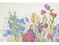 Rodin Decorative Floral Stil Life Print Titled Anemones #1