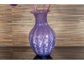 Lovely Handblown Glass Vase With Decorative Acrylic Stemmed Flowers