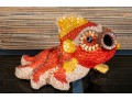 Decorative Mixed Media Marine Sculpture With Fish, Made In Thailand