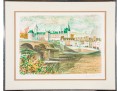 Claude Grosperrin (French, 1936-1977)  Pencil Signed Artist Proof Of Two Chateaus
