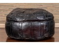 Fabulous Decorative Leather Upholstered Poof Ottoman