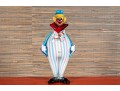 Playful Veteria Pitau Italian Made Polychrome Glass Clown