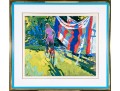 Nicola Simbari (Italian 1927 - 2012) Signed & Numbered Serigraph Boy On Bike