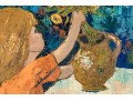 Edith Ferullo (Am. 1928-2008) OIl On Board Girl With Vase Of Flowers
