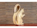 Artisanal Carved And Paint Finished Wooden Squirrel
