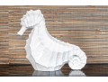 Gorgeous Italian White Glazed Ceramic Seahorse